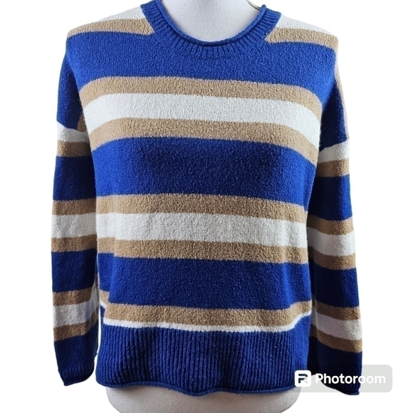 Madewell Belmore Striped Textured Pullover Sweater in XS - Picture 4 of 9